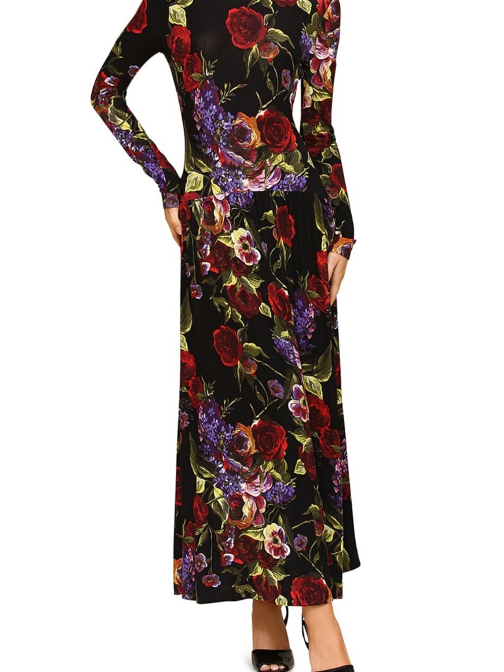 AVEC LES FILLES DARK PORTOFINO ROSE MAXI DRESS - Picture 2 of 9